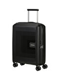 American Tourister Siyah Çekçekli Sert Valiz AEROSTEP-SPINNER 55/20 EXP TSA