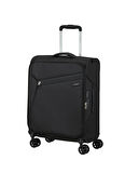 Samsonite Siyah Çekçekli Kumaş Valiz LITEBEAM-SPINNER 55/20