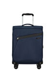 Samsonite Lacivert Çekçekli Kumaş Valiz LITEBEAM-SPINNER 55/20