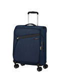 Samsonite Lacivert Çekçekli Kumaş Valiz LITEBEAM-SPINNER 55/20