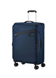 Samsonite Lacivert Çekçekli Kumaş Valiz LITEBEAM-SPINNER 66/24 EXP