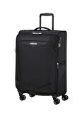American Tourister Siyah Çekçekli Kumaş Valiz SUMMERRIDE-SPINNER M EXP TSA