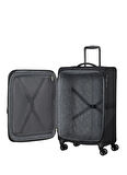 American Tourister Siyah Çekçekli Kumaş Valiz SUMMERRIDE-SPINNER M EXP TSA