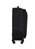 American Tourister Siyah Çekçekli Kumaş Valiz SUMMERRIDE-SPINNER M EXP TSA