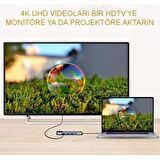Daytona CF55 Macbook Android Uyumlu Type-C to 2*USB 3.0 4K HDMI Gigabit Ethernet RJ45 PD Çevirici Hub Adaptör