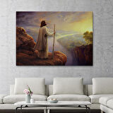 Uçurumdan Ufka Bakmak, İsa Mesih, Hristiyan Duvar Sanatı, Kilise Hediyesi-5400