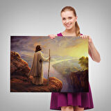 Uçurumdan Ufka Bakmak, İsa Mesih, Hristiyan Duvar Sanatı, Kilise Hediyesi-5400