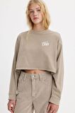 Levi's Kadın Crop Fresh Kahve Sweatshirt -  A3525-0005