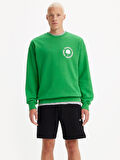 Crew Neck Gold Tab Erkek Yeşil Yuvarlak Yaka Sweatshirt