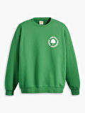 Crew Neck Gold Tab Erkek Yeşil Yuvarlak Yaka Sweatshirt