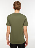 V Yaka Yeşil Erkek T-Shirt