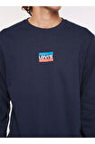 Levi's Erkek Bisiklet Yaka Mavi Sweatshırt - A2824-0006