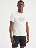 Yuvarlak Yaka Beyaz Erkek T-Shirt
