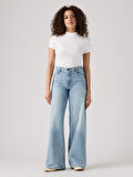 94 BAGGY KADIN MAVİ JEAN PANTOLON A5929-0001