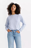 Levi's Kadın Regular Bisiklet Yaka Açık Mavi Sweatshirt - A5942-0020
