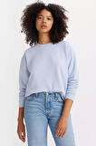 Levi's Kadın Regular Bisiklet Yaka Açık Mavi Sweatshirt - A5942-0020