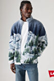 Levi's Erkek Jakarlı Sherpa Tam Fermuarlı Rahat Kesim Kazak Jacket - A9260-0001