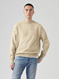 ERKEK KREM RENGİ BİSİKLET YAKA SWEATSHİRT A9244-0005
