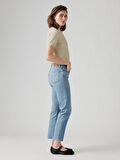 501 CROP LOCAL TR NO RUSH KADIN MAVİ JEAN PANTOLON A7739-0018