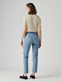 501 CROP LOCAL TR NO RUSH KADIN MAVİ JEAN PANTOLON A7739-0018