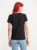 LSE PERFECT V YAKA KADIN SİYAH T-SHIRT A3170-0025
