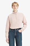 Levi's Kadın Everyday 1/4 Zip Dik Yaka Yarım Fermuar Sweatshirt - 001U4-0001
