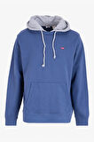 Levi's Erkek Kapüşonlu Mavi Sweatshirt - 001TV-0001