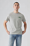Relaxed Fit Gri Erkek Tişört A2082-0192