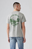 Relaxed Fit Gri Erkek Tişört A2082-0192