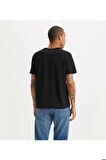 Levi's Erkek Bisiklet Yaka Düz Siyah Cepli Relaxed The Pocket Tişört -  001TT0001