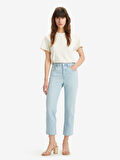 501 CROP LOCAL KADIN MAVİ JEAN PANTOLON A7739-0016