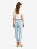 501 CROP LOCAL KADIN MAVİ JEAN PANTOLON A7739-0016