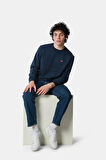 Levi's Logolu Bisiklet Yaka Mavi Erkek Sweatshirt - A6335-0003