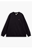 Levi's Erkek Siyah Bisiklet Yaka Basic Sweatshirt - A6335-0004
