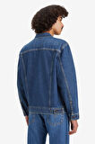 Relaxed Fit Trucker Tr Little Fighter Erkek Mavi Kot Ceket 001TP-0002