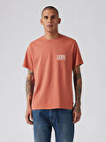 RELAXED FIT SERIF LOGO ERKEK KIRMIZI T-SHİRT 16143-1918