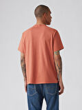 RELAXED FIT SERIF LOGO ERKEK KIRMIZI T-SHİRT 16143-1918