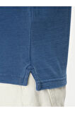 Levi's Erkek Mavi Düz Kesim Denim Polo T-shirt Housemark - 35883-0271 
