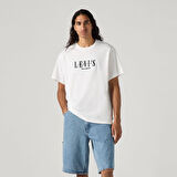 RELAXED FIT SERIF LOGO BEYAZ ERKEK T-SHİRT A2082-0258