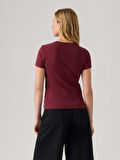 KADIN BİSİKLET YAKA KIRMIZI T-SHİRT 001MY-0006