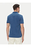 Levi's Erkek Mavi Düz Kesim Denim Polo T-shirt Housemark - 35883-0271 