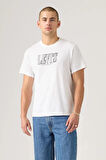 Levi's Erkek Baskılı Bisiklet Yaka Relaxed Fit Beyaz T-shirt - A2082-0294