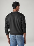 RELAXED ERKEK BİSİKLET YAKA SİYAH SWEATSHİRT A8398-0098