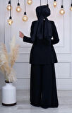 RİBAS Abiye Pantalonlu Takım R128 Siyah