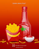 Metalmorphose French Fries ve  Ketçup Anahtarlık
