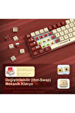 AK680 Kablolu Red Switch Mekanik Klavye-Rainbow Aydınlatma Hot-Swap