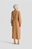 Armine Piliseli Elbise 24Yd9435 Camel
