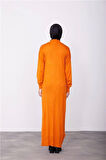 Armine Elbise 23Kd4248 Yanık Oranj