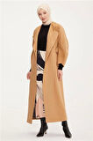 Armine Balon Kollu Manto 22K8208 Camel