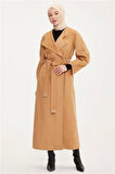Armine Balon Kollu Manto 22K8208 Camel